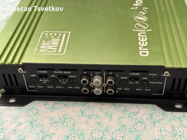 Усилвател Raveland Green Force 1000 watts, снимка 3 - Ресийвъри, усилватели, смесителни пултове - 54891235