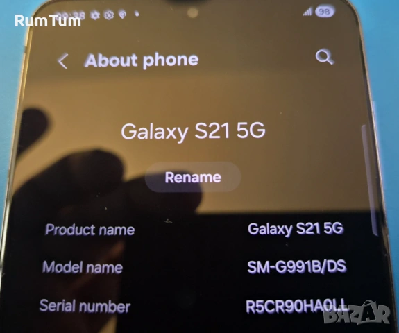 Samsung Galaxy S21 5G 8/256GB Dual SIM, модел SM-G991B/DS, цвят Phantom Gray, снимка 5 - Samsung - 55247973