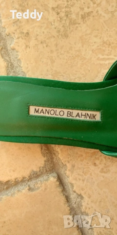 Обувки чехли Manоlo Blahnik (оригинал, нисък ток), номер 38.5-39, снимка 11 - Дамски елегантни обувки - 55054756