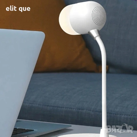 Настолна LED лампа 3 в 1 - Безжично зарядно 5W и Bluetooth високоговорител, снимка 4 - Други - 55113976