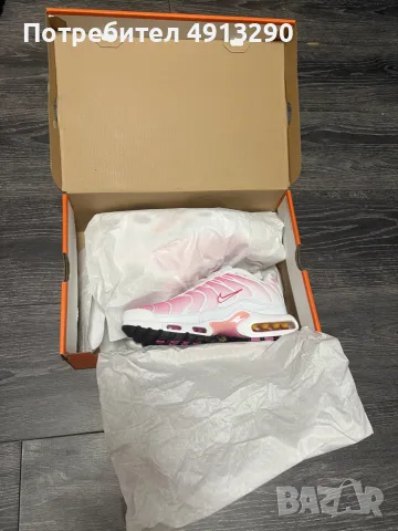 Nike TN Air Max Plus – Бели/Розови – Нови, снимка 3 - Маратонки - 55600155