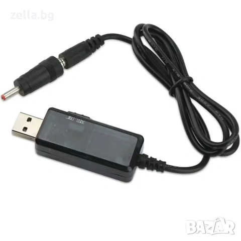 USB 5V към 9V/12V Step-Up конвертор с LED дисплей – UPS за рутер, Powerbank, автомобил, DIY 10245, снимка 3 - Друга електроника - 54661780