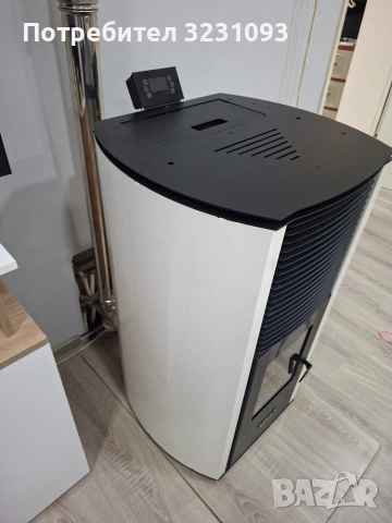 Продавам пелетна камина с водна риза burnit 18kw, снимка 4 - Камини - 55256604