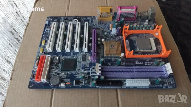 Дънна платка Gigabyte GA-8PE800 REV1.1 Socket 478 CPU+FAN+RAM, снимка 7 - Дънни платки - 55481076