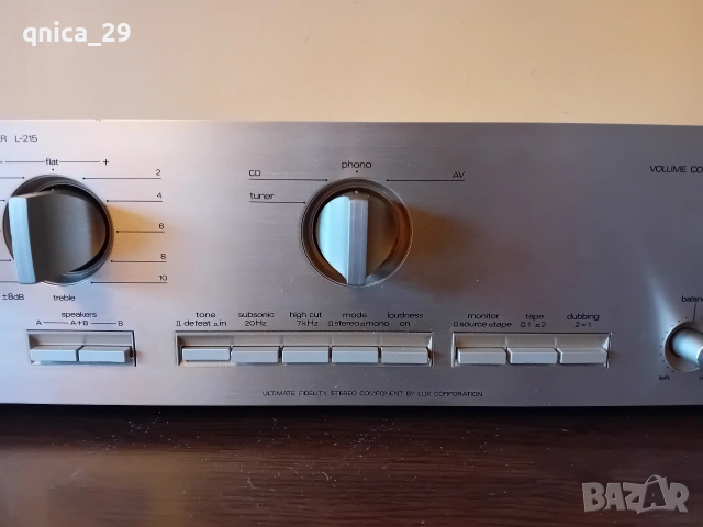 Luxman L-215, снимка 3 - Ресийвъри, усилватели, смесителни пултове - 54649661