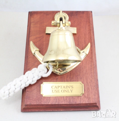 Камбана с котва от плътен месинг, полирана. , снимка 6 - Колекции - 54000357