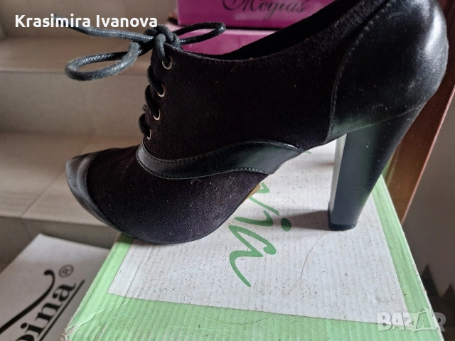 нови обувки Мегияс велур и кожа , снимка 3 - Дамски ежедневни обувки - 54193293