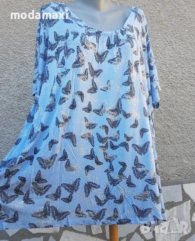 7XL Нова туника Janina(пеперуди) , снимка 3 - Туники - 55269750