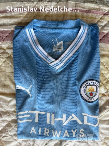 титулярна тениска на Manchester City от сезон 23/24 размер Л, снимка 8 - Тениски - 54329354