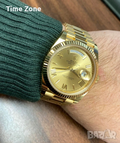 Rolex Day-Date 40mm Yellow Gold 18K Champagne Automatic Мъжки / Унисекс Различни Варианти, снимка 9 - Мъжки - 54047730