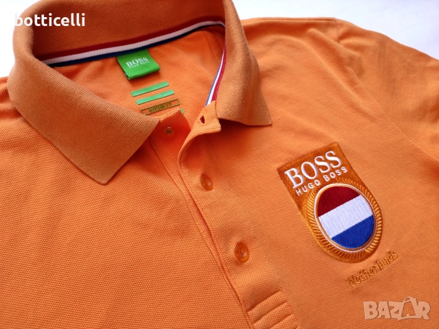 Hugo Boss Paddy Flag Netherlands Cotton Polo Shirt - L - оригинална мъжка тениска, снимка 5 - Тениски - 55002455