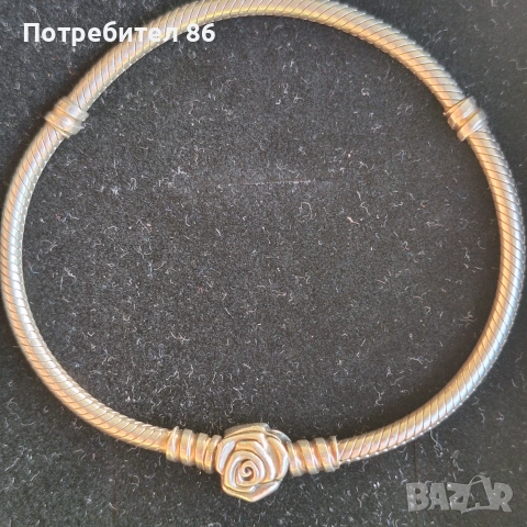 Сребърна гривна на Пандора , снимка 2 - Гривни - 55032752