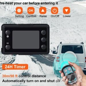 Суха дизелова печка 8 кВ - 12 волта - Vevor GC-81, Мощност 8kW, Напрежение 12V, Подходяща за Бусове,, снимка 3 - Индустриална техника - 54356212