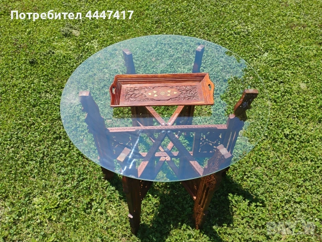 Стара Ориенталска масичка за чай, снимка 12 - Други - 54674890
