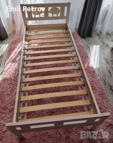 Детско легло Икеа 70х160 + матрак+ подматрачна решетка, снимка 4 - Мебели за детската стая - 54087793