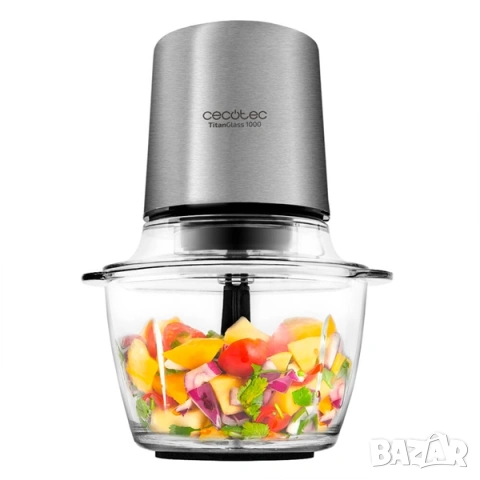 Чопър Cecotec - Titan glass 1000, 1 l, степен, 400W
