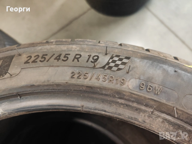 2бр.летни гуми 225/45/19 Michelin, снимка 6 - Гуми и джанти - 55242141