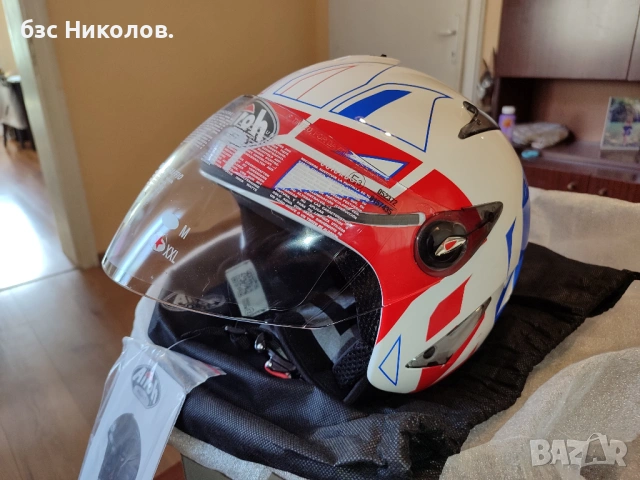 Мото каска Airoh JT Convert Blue Gloss XXL 63 см.