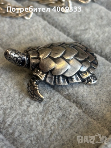 Сребърна Костенурка проба 925, снимка 6 - Колиета, медальони, синджири - 54172184