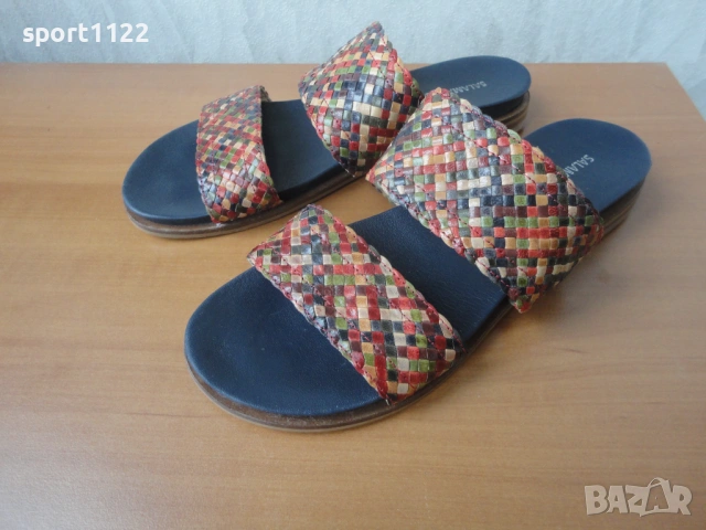 N38 Salamander/естествена кожа/дамски чехли, снимка 2 - Чехли - 54353109