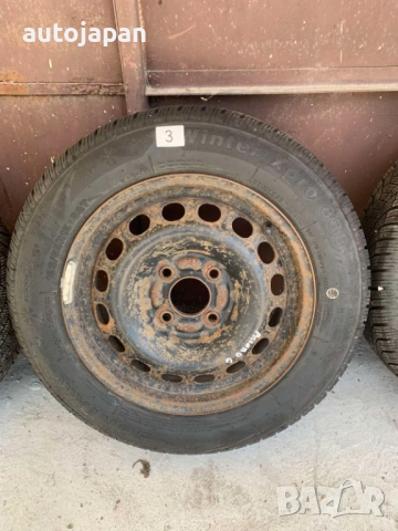 Железни джанти с гуми за Honda Accord 6, снимка 6 - Гуми и джанти - 54932141