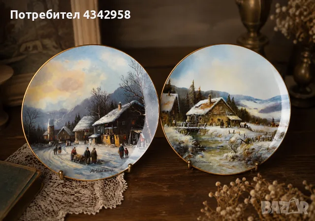 Колекционерски порцеланови чинии Tirschenreuth Bavaria – лимитирана серия, 1993 и 1997 г.