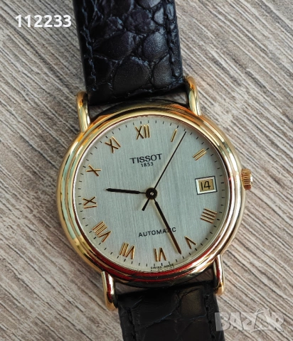 Tissot Carson Automatic 35.5 mm 18K Yellow Gold, снимка 15 - Мъжки - 54683959