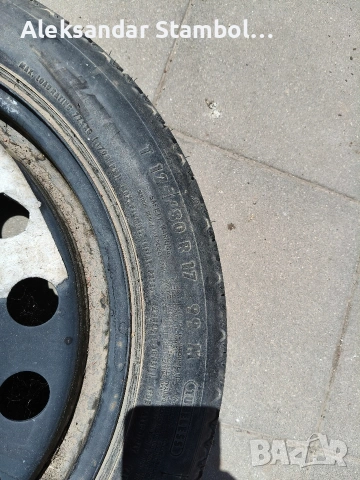 Резервна гума Тип патерица 125/80/17" BMW е46, снимка 3 - Гуми и джанти - 54711232