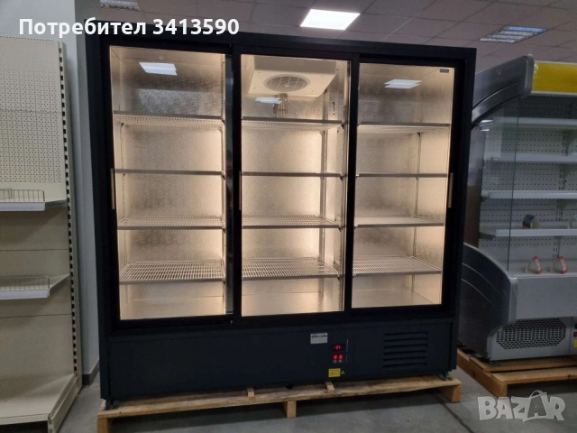 КРАЙСТЕННА ХЛАДИЛНА ВИТРИНА 2 метра x 70см с врати и 2 години гаранция