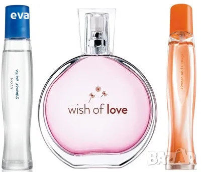 AVON комплект тоалетни води Summer White, Summer White Sunset, Wish of Love