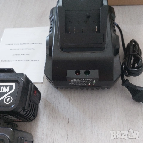 НОВ Комплект 2бр. Батерии 18V 5.0Ah + Зарядно за Bosch Professional (Синя серия), снимка 3 - Други инструменти - 54097071