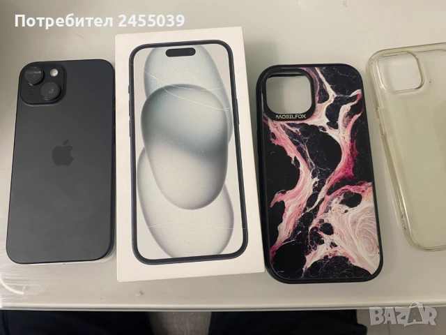 КАТО НОВ Iphone 15 Black 128GB
