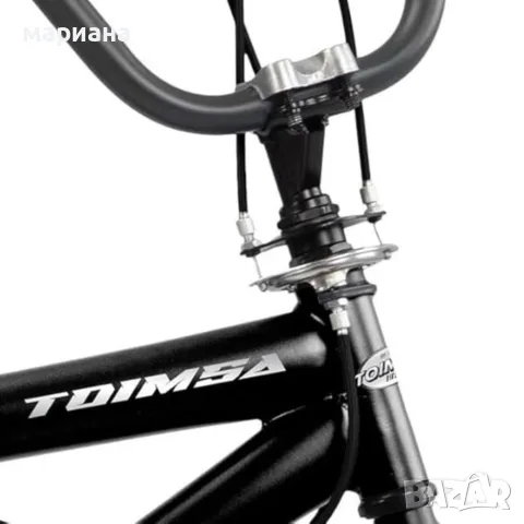 BMX велосипед TOIMSA Full Black 20” – Черен freestyle BMX с 360° ротор и V-Brake, снимка 4 - Велосипеди - 55321296