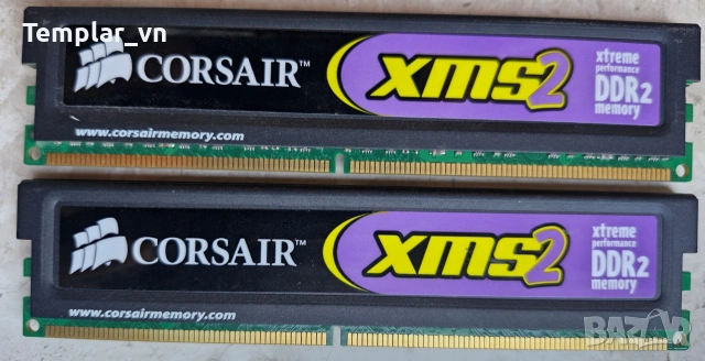 Kingston HYPER X 2x2 DDR2  800 LowLatency 444 / Corsair XMS 2 2x2 DDR2 800, снимка 5 - RAM памет - 43442208