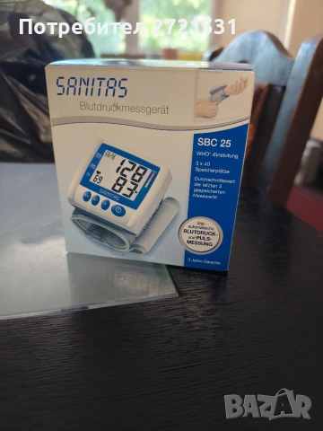 Апарат за кръвно налягане за китката Sanitas SBC 25, снимка 2 - Друга електроника - 54775665