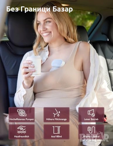 Нова Momcozy S9 Pro електрическа помпа за кърма без ръце USB-C 24 мм, снимка 4 - Помпи за кърма - 55122528