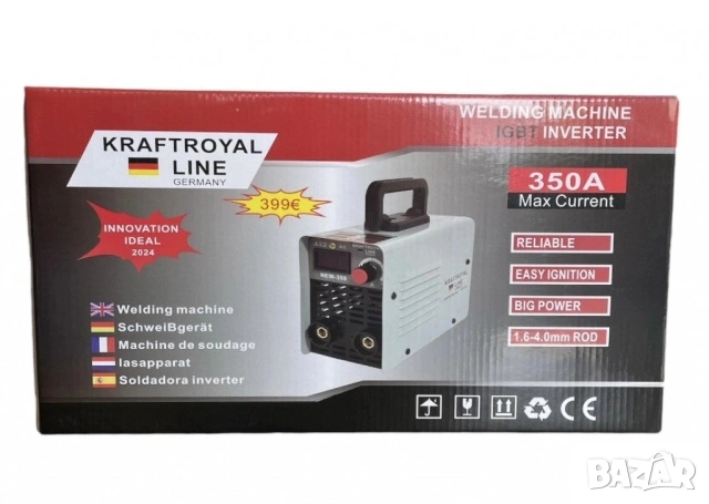 Немски Инверторен Електрожен Kraft Tool 350А, снимка 4 - Други инструменти - 36389660