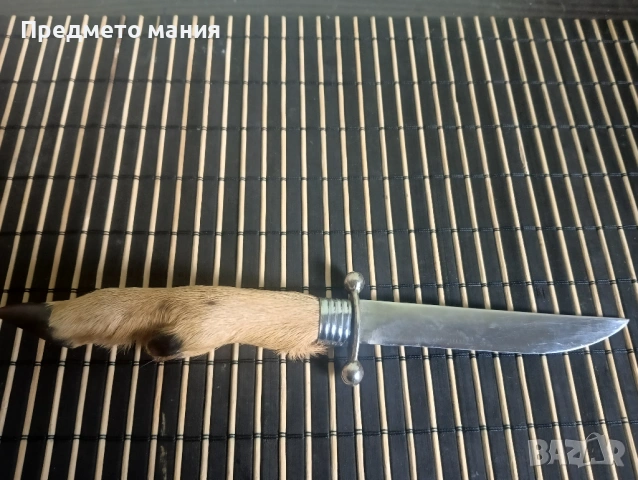 Автентичен Ловен Нож с дръжка от Сърнешки крак , снимка 5 - Ножове - 54652897
