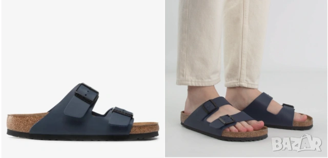 Birkenstock Чехли Arizona 0051751 Тъмносин, снимка 2 - Мъжки чехли - 54704561