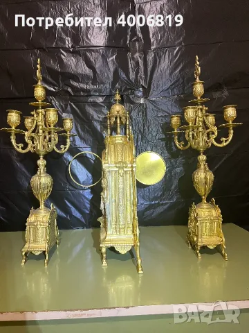 Автентичен френски каминен часовник  Louis XVI – позлатен бронз (Ormolu), ХIХ век , снимка 7 - Стенни часовници - 55376185