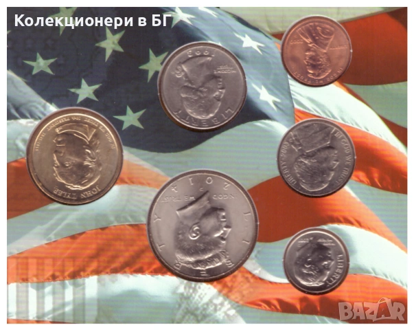 СЕТ С ШЕСТ МОНЕТИ ОТ САЩ /ДВЕ ВЪЗПОМЕНАТЕЛНИ/ , снимка 3 - Нумизматика и бонистика - 53986242