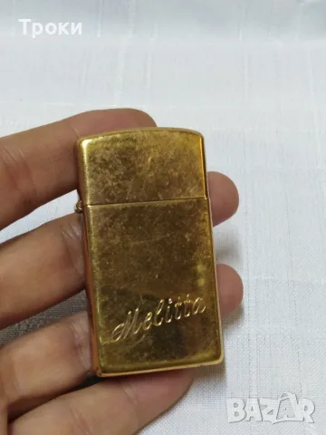 Позлатена запалка Зипо