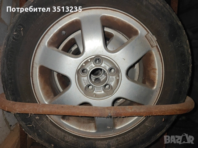 Комплект 5 броя оригинални джанти за Audi / VW (5х100) – 15 цола, снимка 2 - Гуми и джанти - 54782561