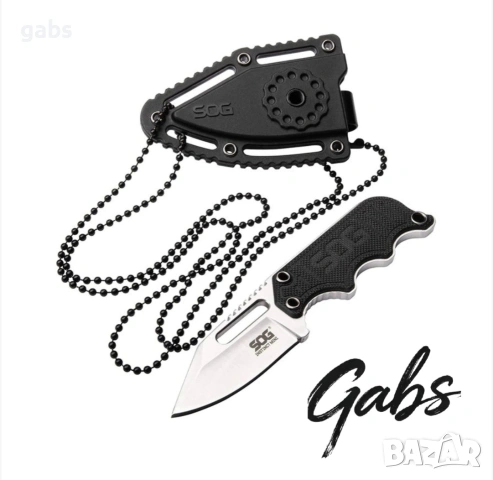 Малък тактически нож SOG Instinct Mini, неръждаема стомана 5CR15MOV, текстурирана G10 дръжка