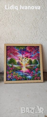 Готов частично облепен диамантен гоблен , снимка 2 - Гоблени - 54225647