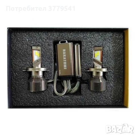 Nakatomi H4 Диодна LED система CANBUS, 65W, 6500К, снимка 2 - Аксесоари и консумативи - 54010901