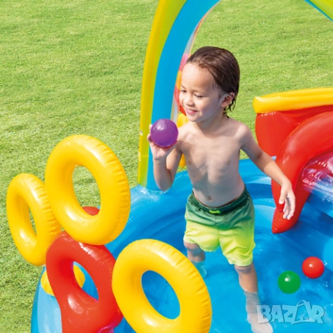 Детски басейн с пързалка / Надуваем детски център / Детски басейн с фонтан, снимка 3 - Надуваеми играчки - 54333062