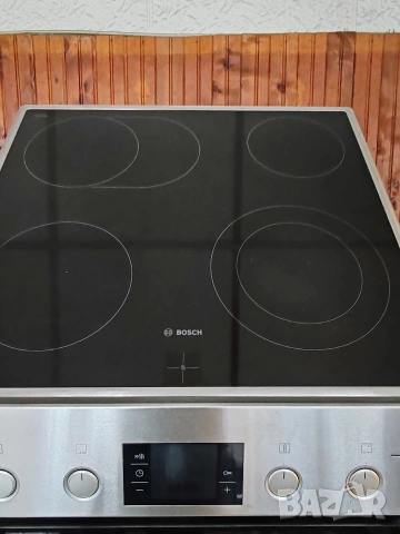 Иноксова печка за вграждане с керамичен плот Бош Bosch Made in Germany с 2 години гаранция! , снимка 3 - Печки, фурни - 55005682