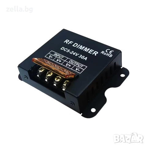 LED димер за едноцветни ленти 5V 12V 24V 30A с RF дистанционно – PWM контролер до 720W 10400, снимка 13 - Друга електроника - 54692085