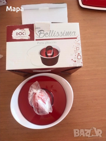 Нова италианска ледарка с щипки DOCI Bellissima – съд за лед